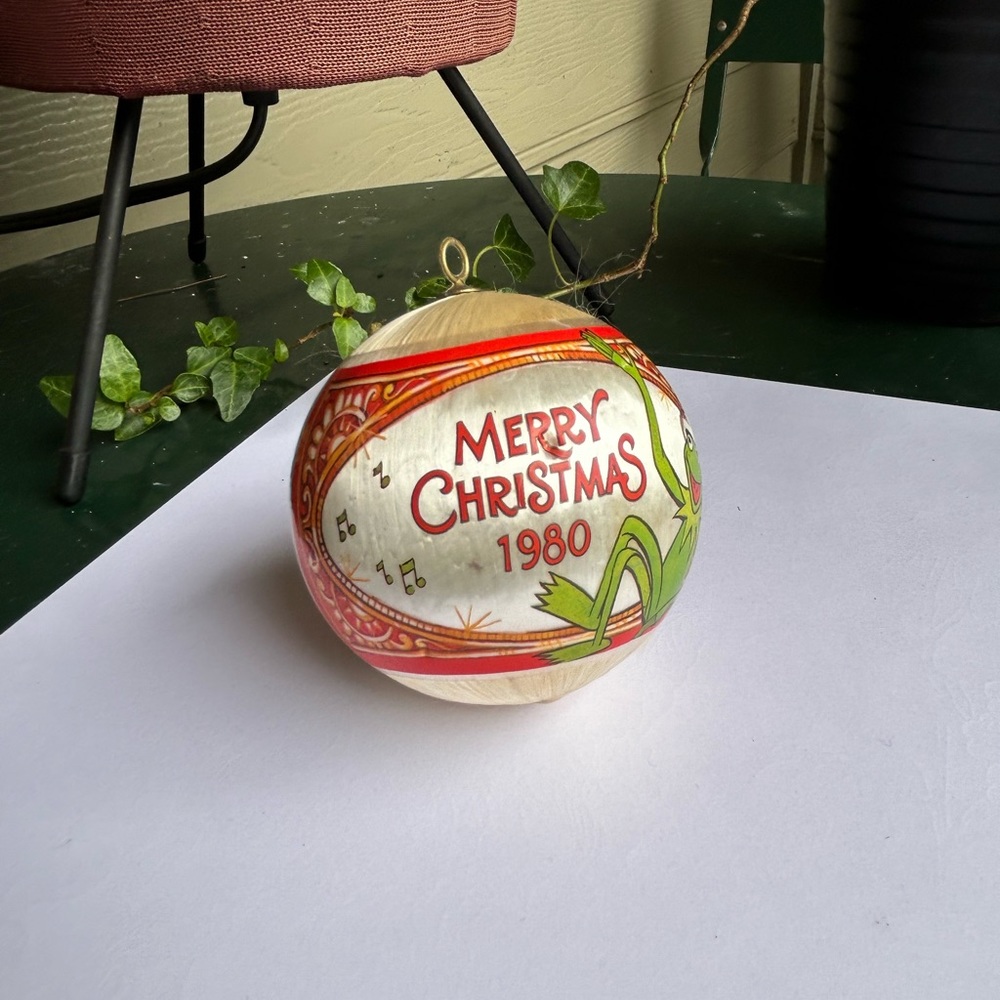 Vintage Hallmark  Muppets Satin Ball Christmas Ornament 1980